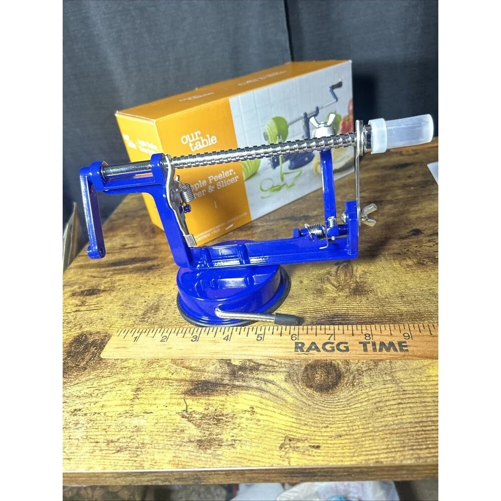 Our Table Apple Peeler Corer And Slicer W/ Suction Base Peel Core & Slice Potato